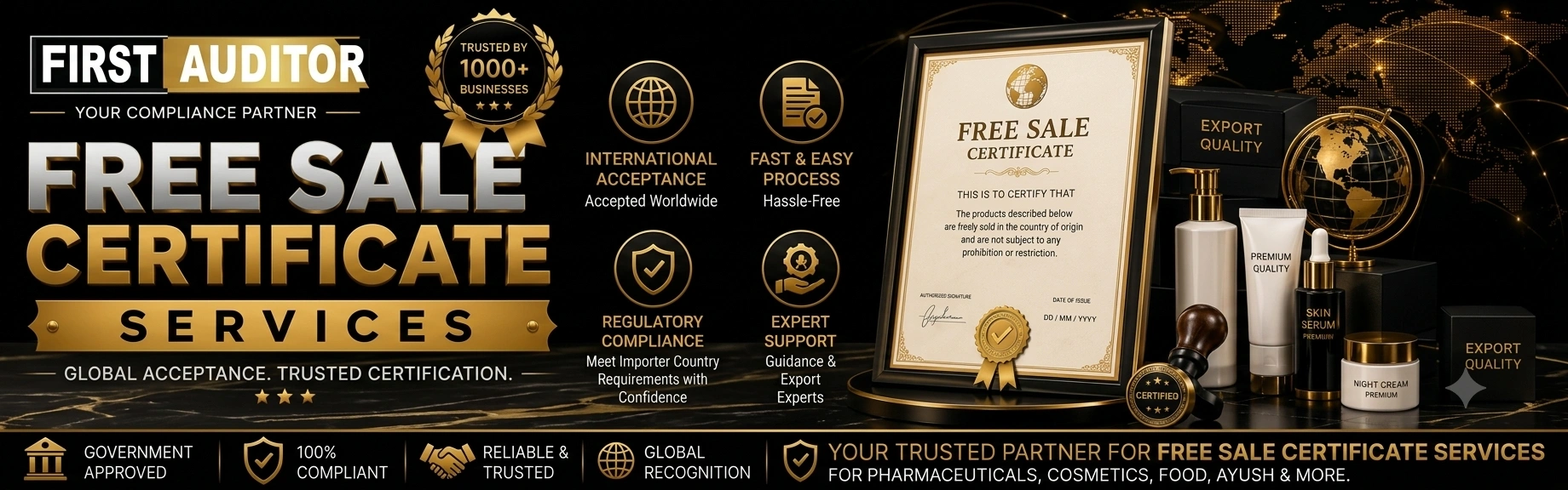 Free Sale Certificate Services