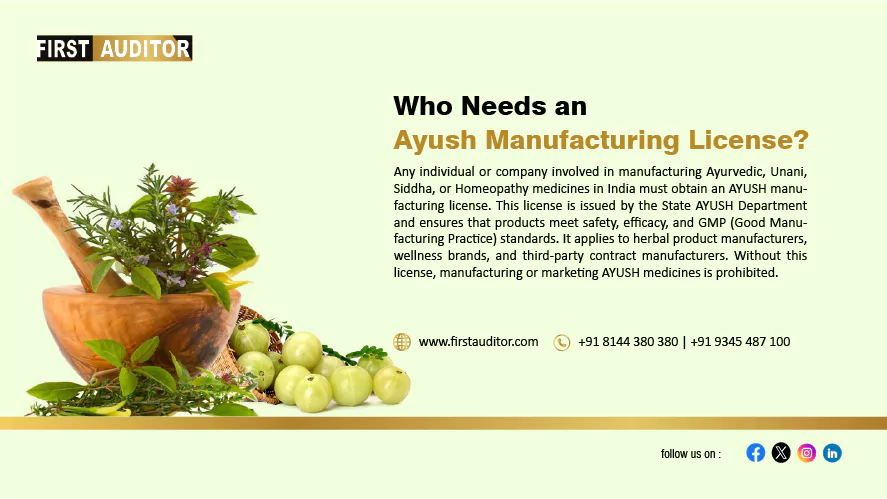 Who Needs an Ayush Manufacturing License?